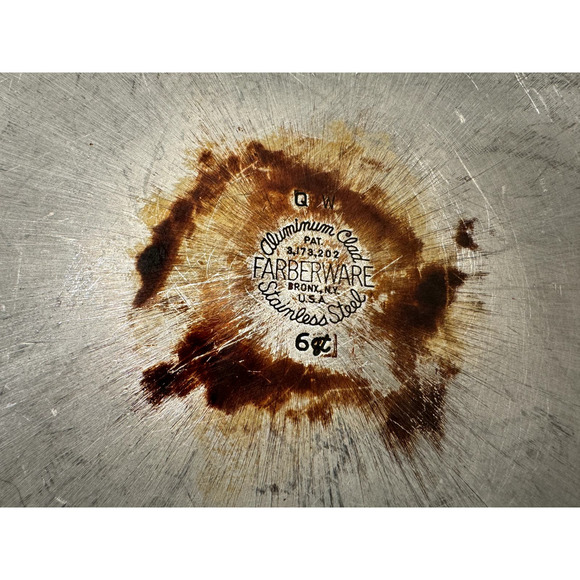 vintage Farberware 6 quart stock pot aluminum clad with lid - Picture 5 of 5